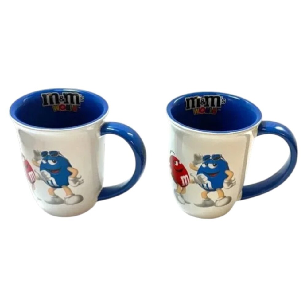 M&M's World Mugs Lot 2 Ceramic Advertising Characters Mars‎ Chocolate  Co Coffee